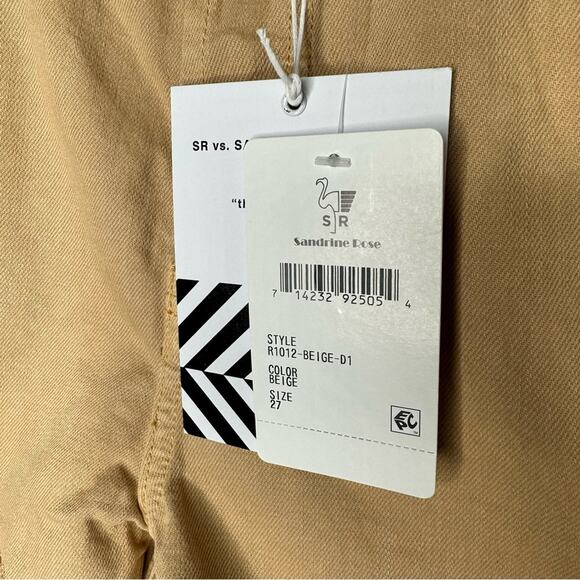 SANDRINE ROSE x Free People Beige Cut Off Shorts NWT in Size 27 - Picture 5 of 6